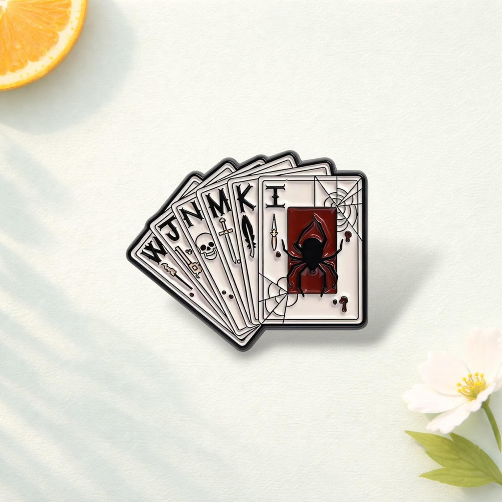 Six of Crows Enamel Pin No Mourners No Funerals Red Rose Crow Brooch Fantasy Book Lover Gift Grishaverse Inspired Lapel Badge