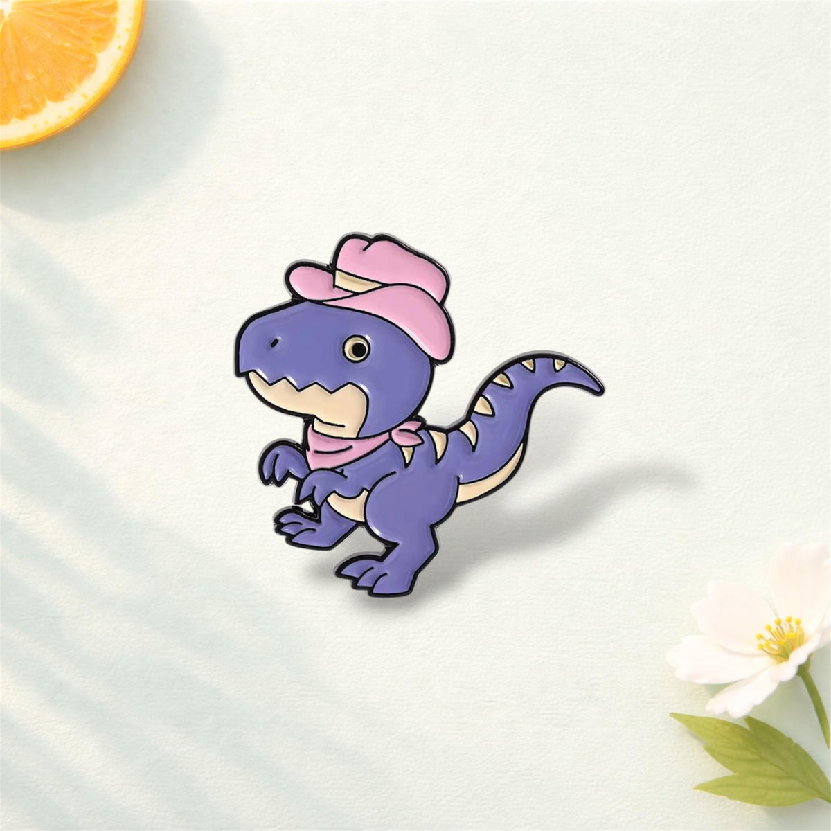 Happy Green Dinosaur Enamel Pin Cute Cartoon Animal Brooch Lapel Badge Jewelry Gift