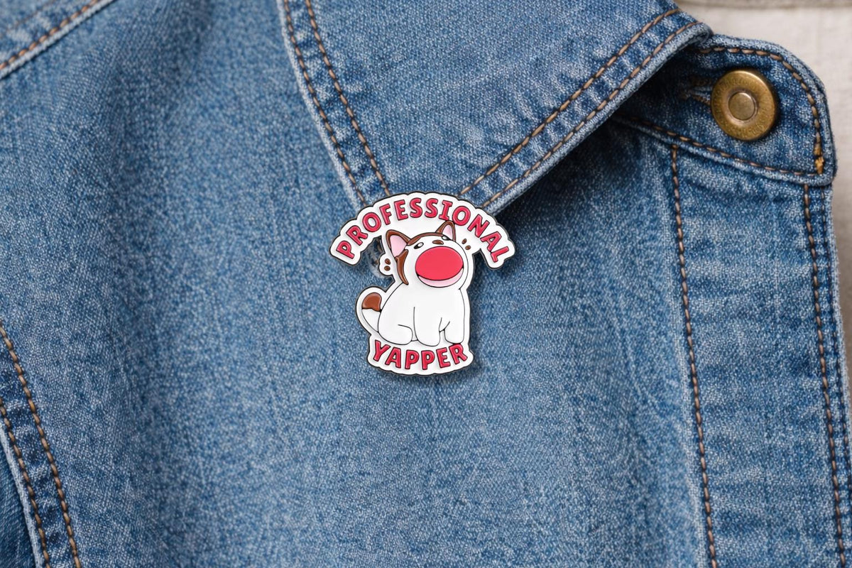 Professional Yapper Cat Enamel Pins Fun Cute Goose Nurse Born to Yap Lapel Brooch