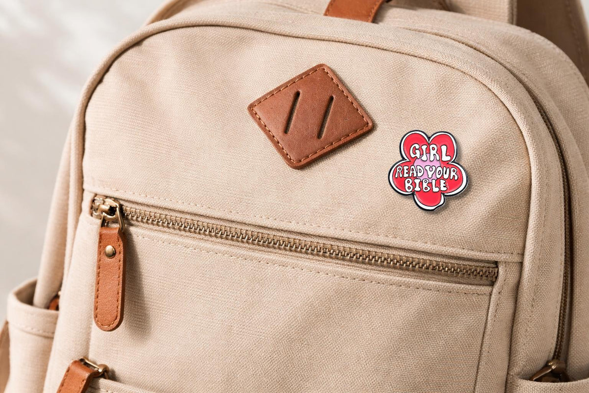 Enamel Girl Read Your Bible Pin Feminism Faith Brooch Lapel Badge Backpack Clothes Accessories