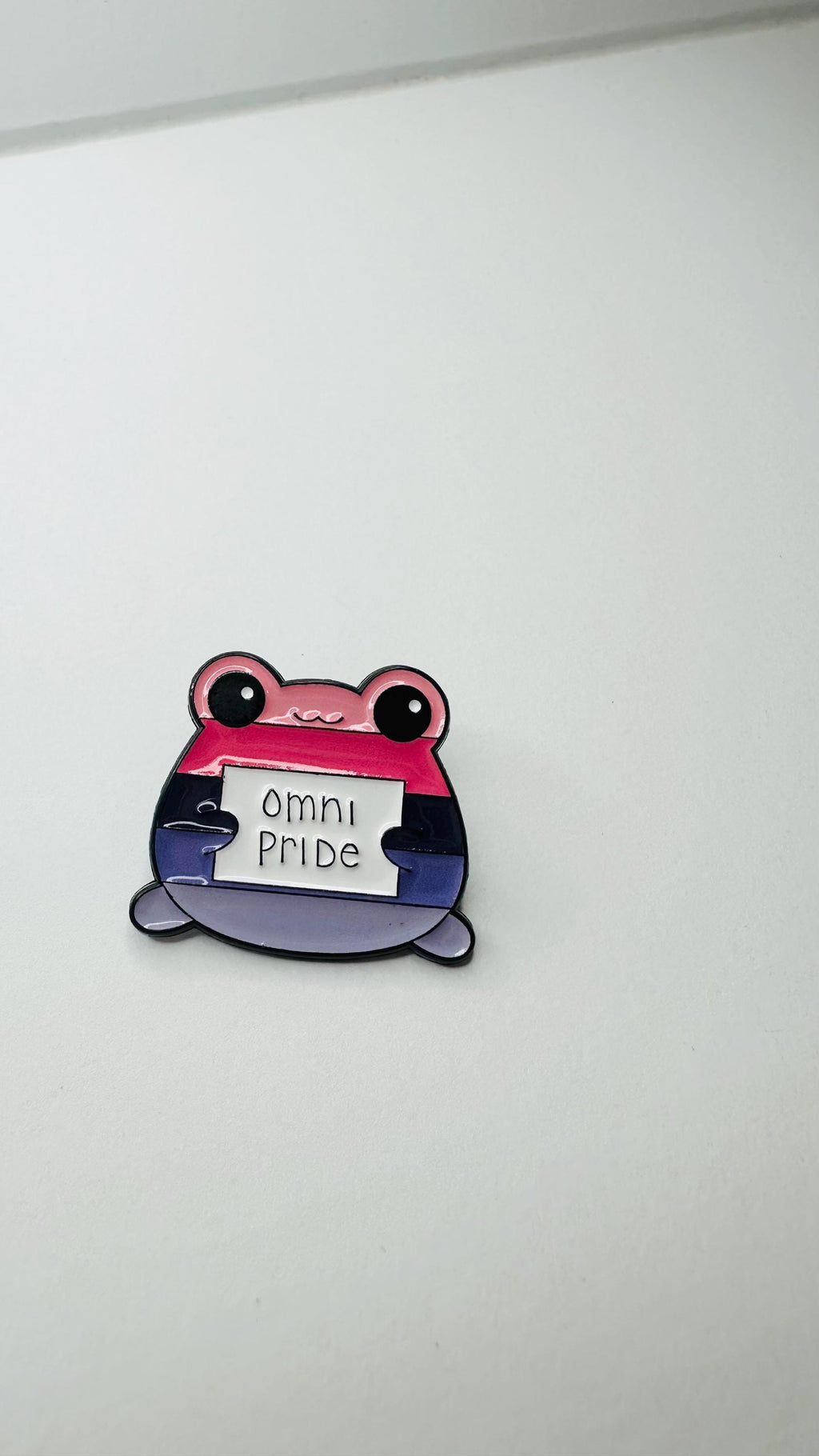 Omnisexual Pride Frog Enamel Pins Omni Pride Flag Frog Brooch Backpack Lapel Badge Jewelry Gift