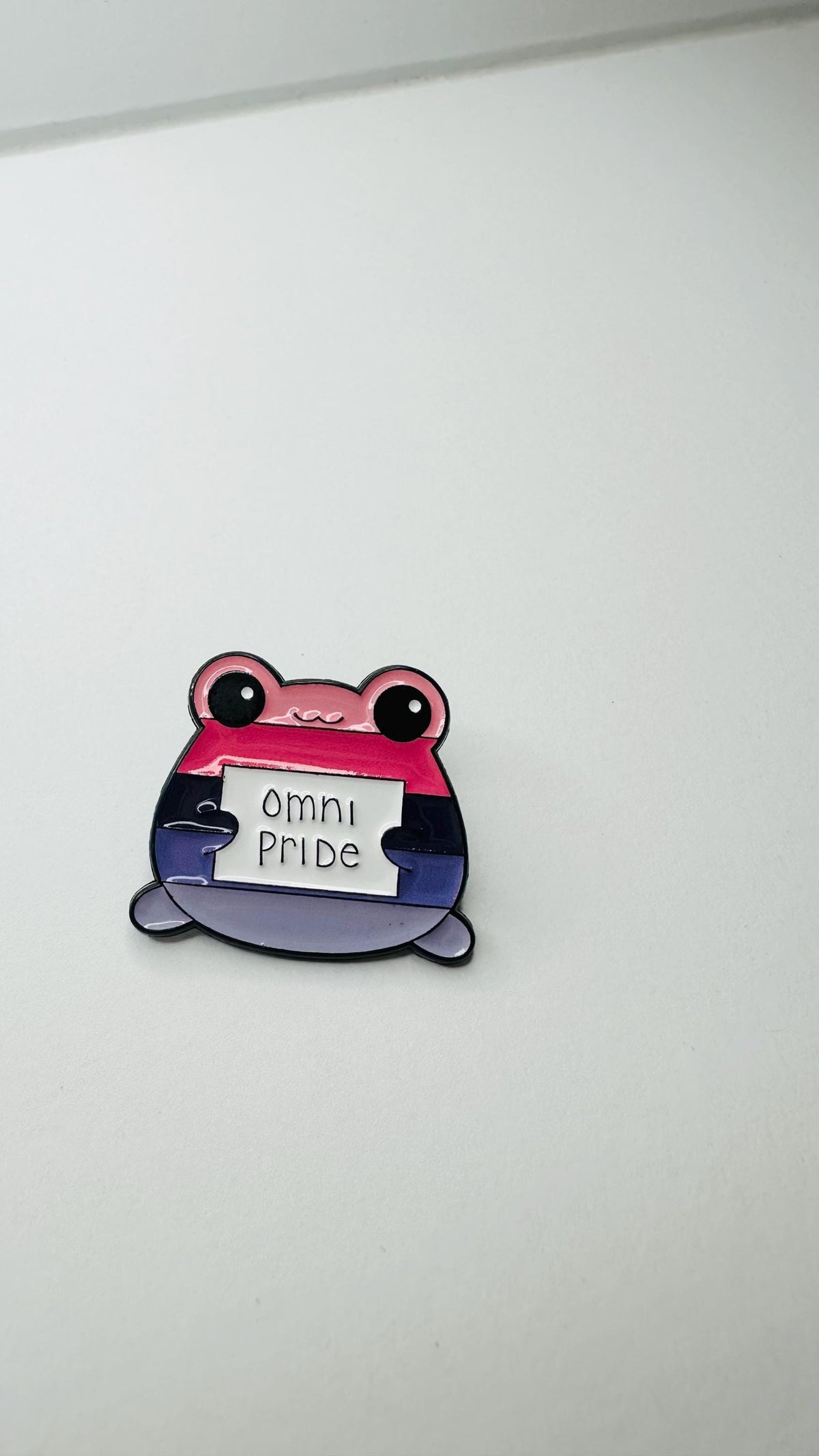 Omnisexual Pride Frog Enamel Pins Omni Pride Flag Frog Brooch Backpack Lapel Badge Jewelry Gift