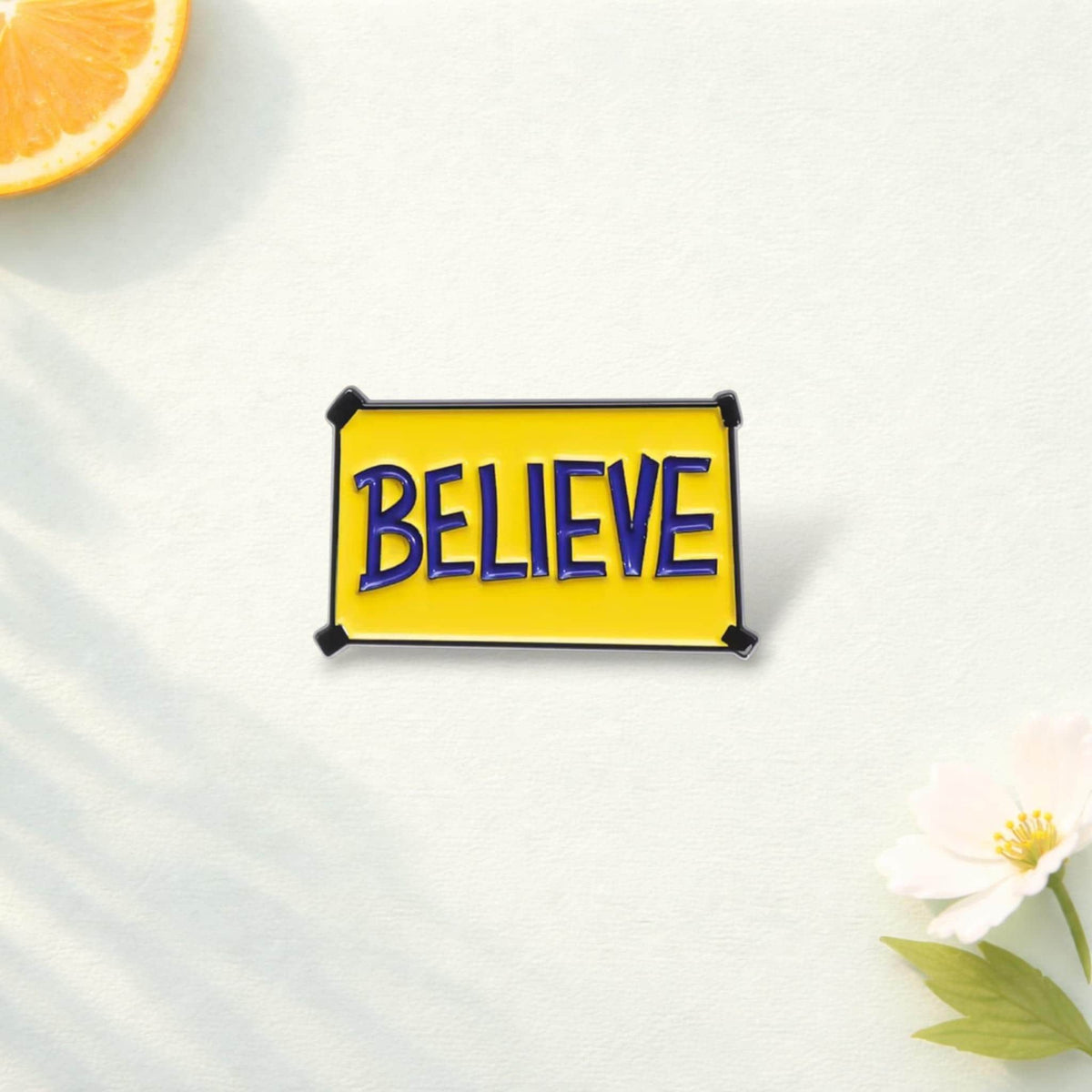Believe Inspirational Motivation Enamel Pins Custom Funny Movie Brooches Lapel Badges Jewelry Gift For Fans Friends
