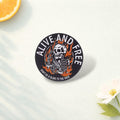 Gothic Punk Skull Enamel Pin – Funny Humor Quote Brooch – Lapel Badge Fashion Jewelry Gift for Friends