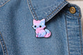 Cute Gradient Colored cat Enamel Pins Kawaii Starry Sky Kitten Cartoon Animal Brooch Lapel Badge Jewelry