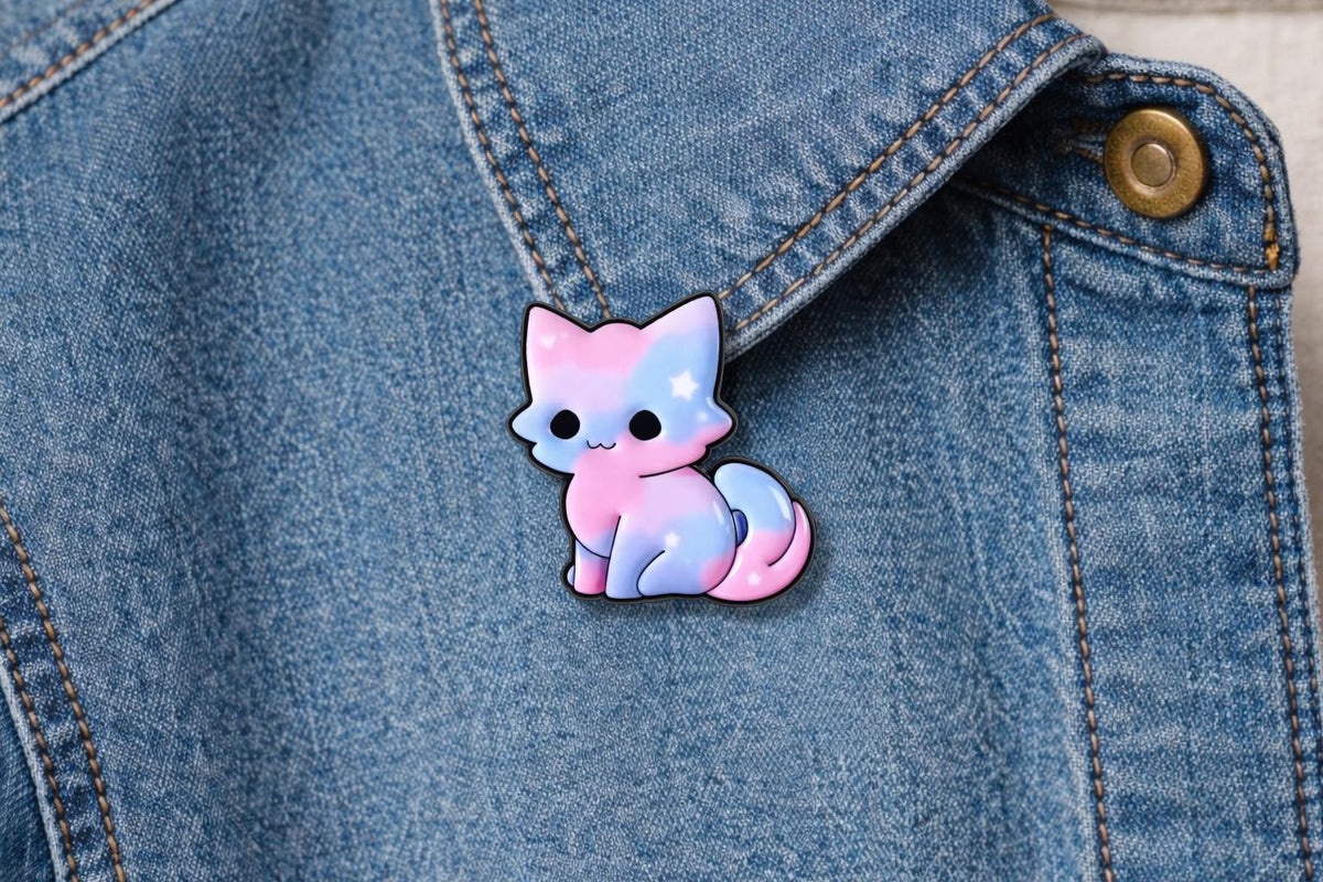 Cute Gradient Colored cat Enamel Pins Kawaii Starry Sky Kitten Cartoon Animal Brooch Lapel Badge Jewelry