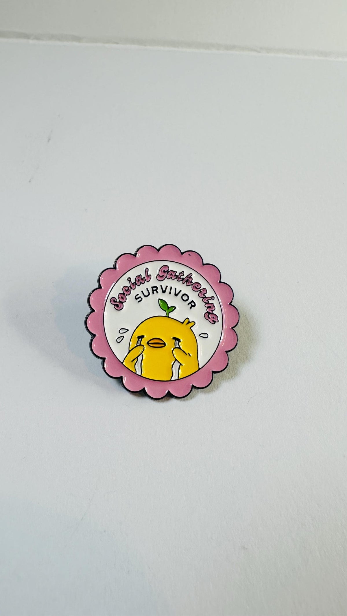 Sorry My Social Anxiety Says No Enamel Pin – Funny Introvert Quote Brooch – Mental Health Humor Lapel Badge – Relatable Jewelry Gift