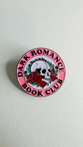 Dark Romance Book Club Enamel Pin – Gothic Literary Skull & Rose Brooch – Lapel Badge Jewelry