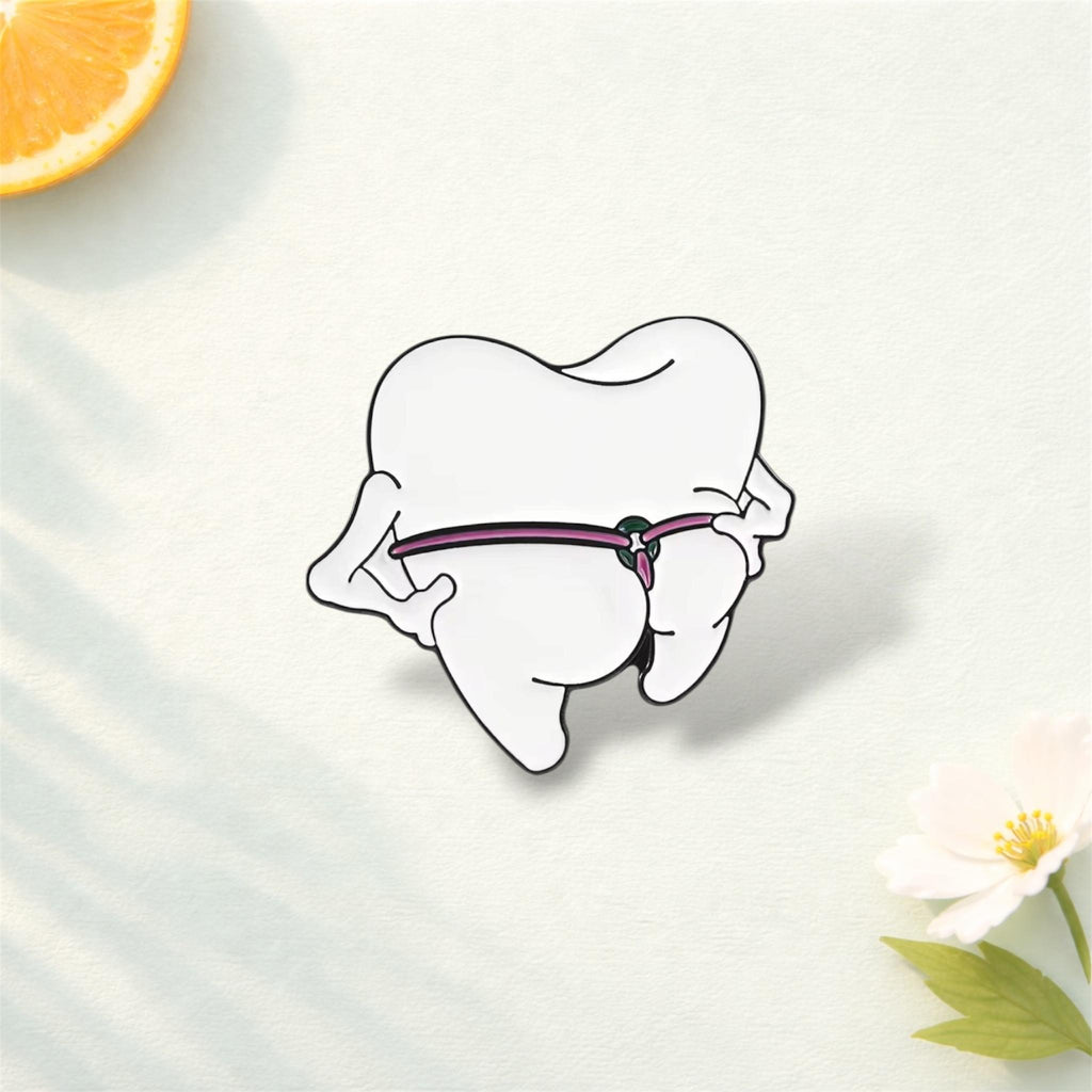 Teeth Dental Nurse Enamel Pins Original Gangsteeth Funny Tooth Stability Theme Lapel Brooch