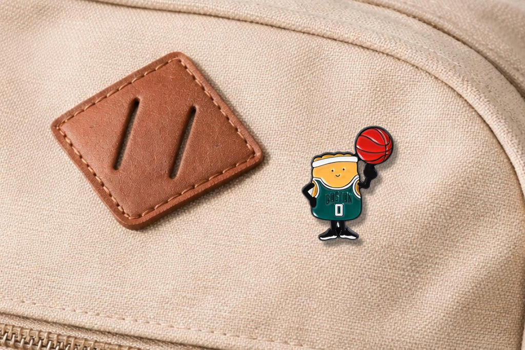Whimsical Basketball Enamel Pin Funny Sports Player Trophy Love Sign Brooch Athletic Gift Lapel Badge Jewelry
