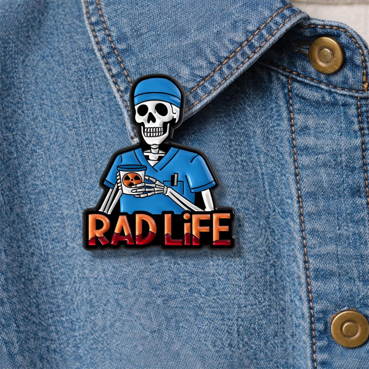 Skeleton Doctor Enamel Pin Medics With Attitude Skull Brooch Funny Medical Theme Lapel Badge