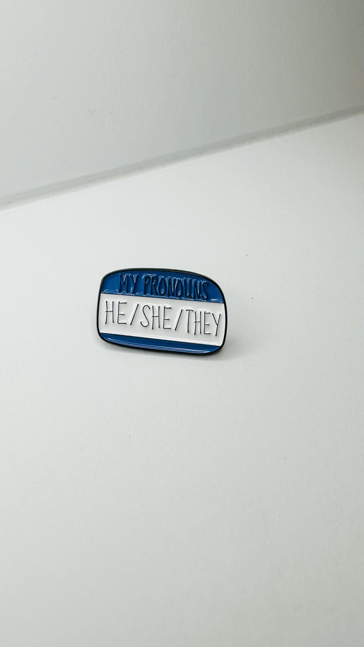 Trans Pride Flag Enamel Pin Custom Pronoun He She They Them Badge LGBTQ Brooch Gender Identity Lapel Pin Jewelry Gift Friends