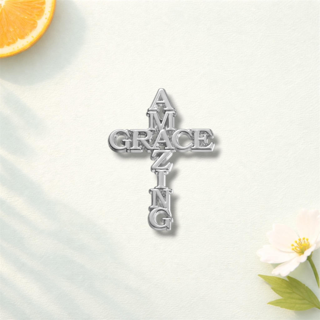 Christian Cross Enamel Pin – Jesus Religious Heart Symbol Brooch – Faith Inspirational Lapel Badge – Catholic & Christian Gift Jewelry
