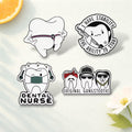 Teeth Dental Nurse Enamel Pins Original Gangsteeth Funny Tooth Stability Theme Lapel Brooch