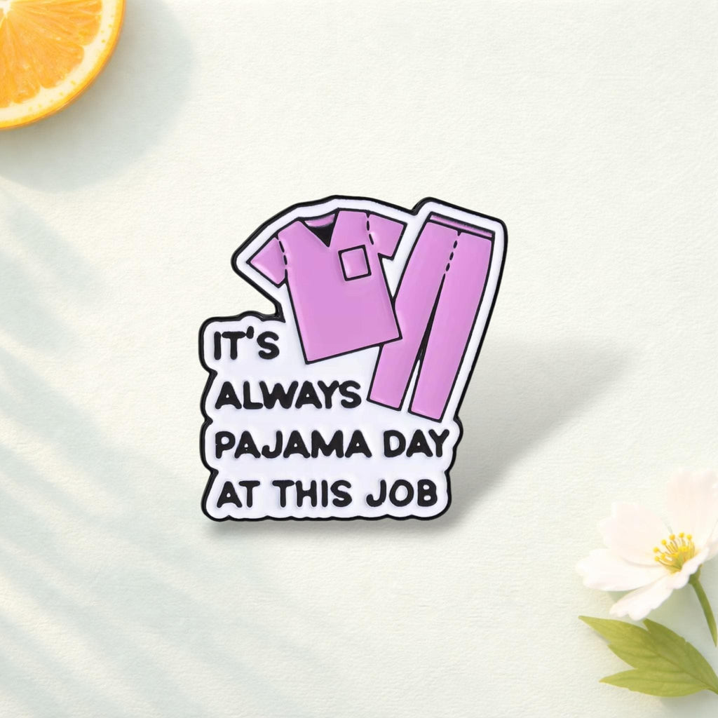 Funny Nurse Scrubs Enamel Pin Set Medical Quote Brooch Nurse Gift Healthcare Worker Badge Backpack Decoration Lapel Pin Jewelry