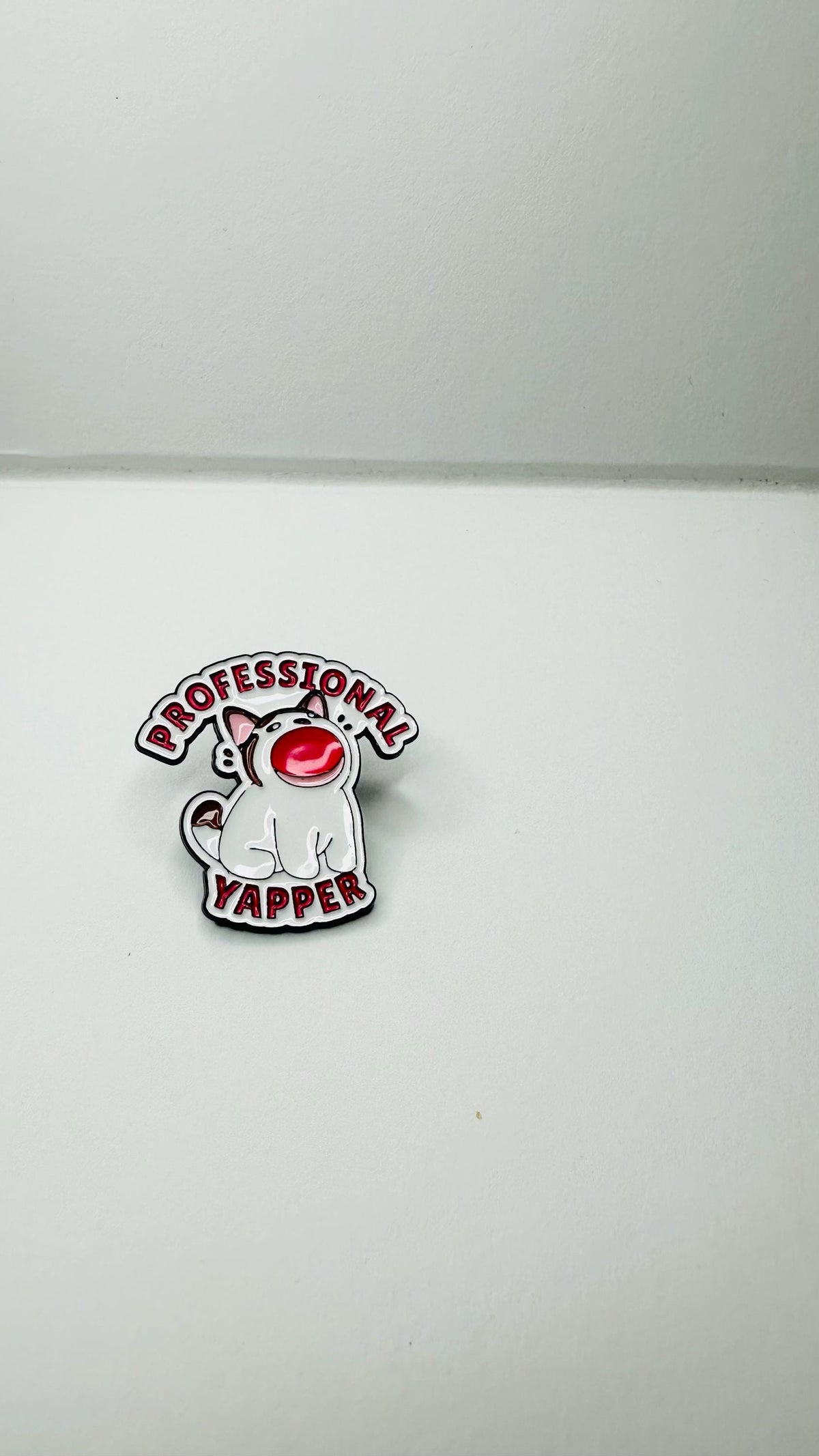 Professional Yapper Cat Enamel Pins Fun Cute Goose Nurse Born to Yap Lapel Brooch