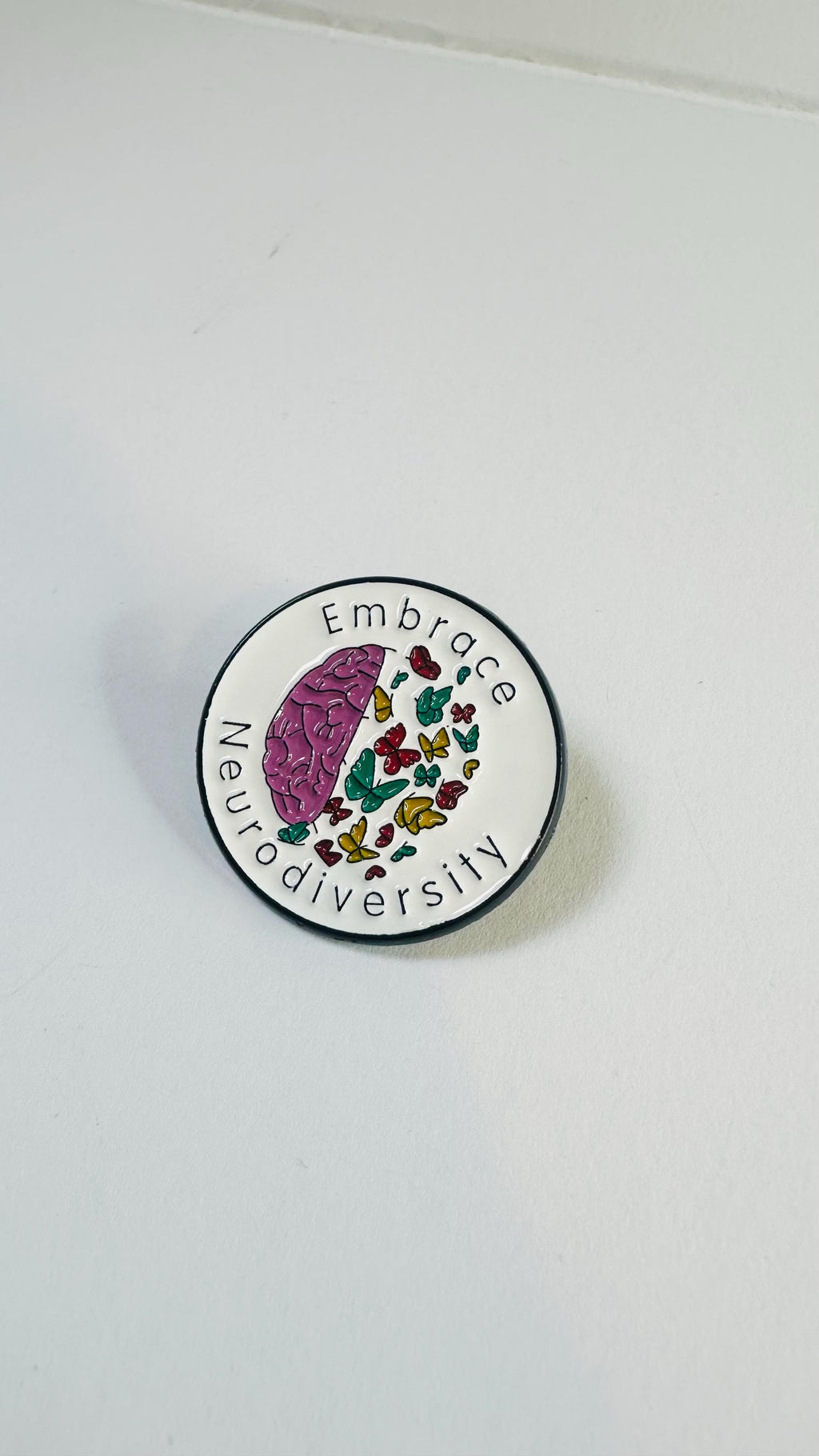 Neurodiversity Brain Butterfly Enamel Pin – “Mental Health Matters” Sunflower Brooch – Embrace Neurodiversity Lapel Badge –Awareness Jewelry