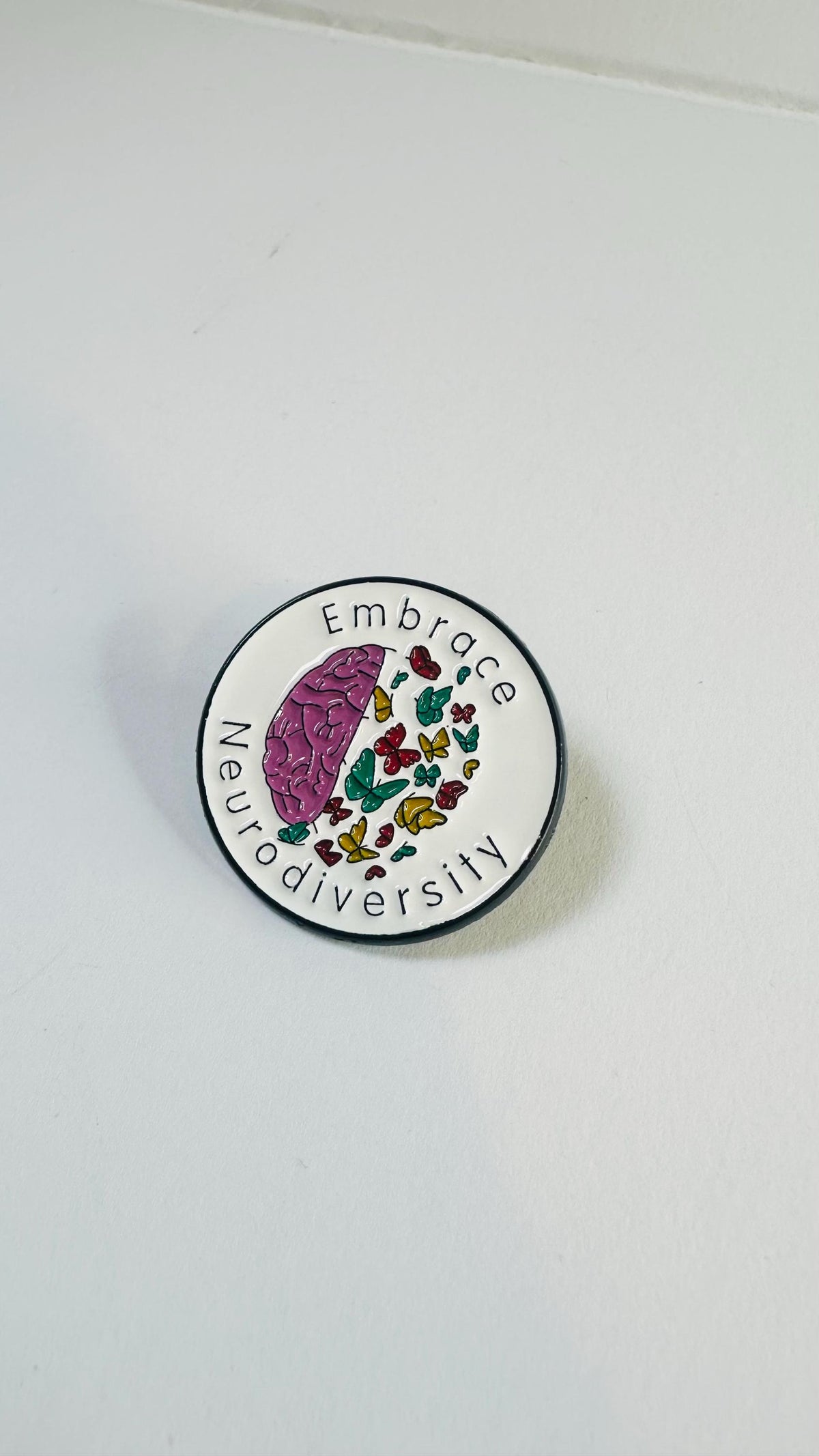 Neurodiversity Brain Butterfly Enamel Pin – “Mental Health Matters” Sunflower Brooch – Embrace Neurodiversity Lapel Badge –Awareness Jewelry