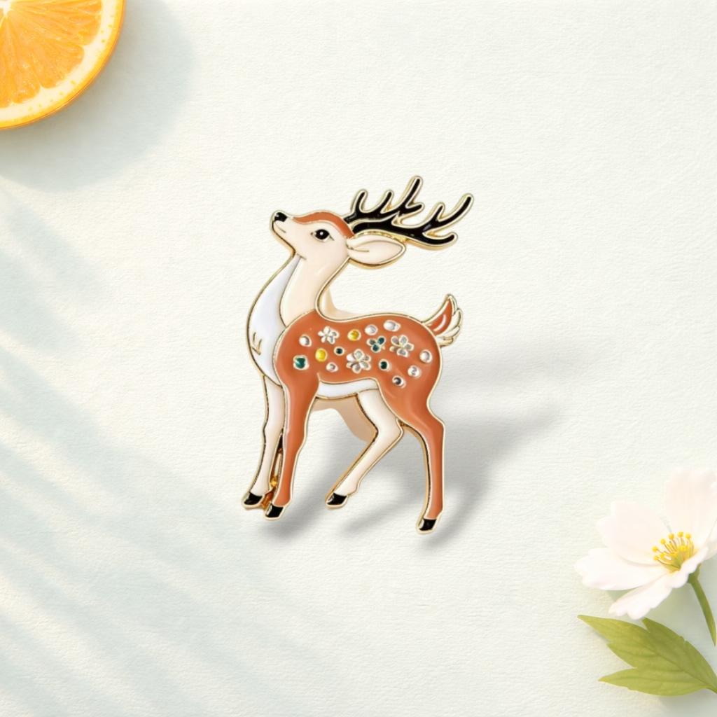 Antelope Enamel Pin Wildlife Animal Brooch Hard Enamel Lapel Pin Nature Jewelry Backpack Hat Clothing Gift