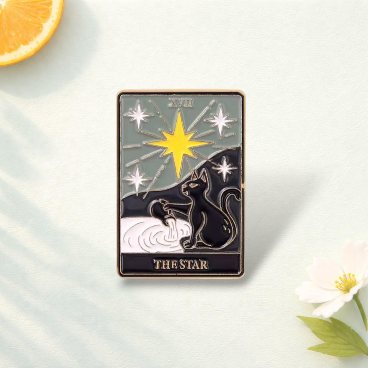 Tarot Enamel Pin Sun Moon Stars Gothic Skeleton Lover Brooch Witchy Badge Punk Dark Jewelry Custom Lapel Pin Gift for Friends