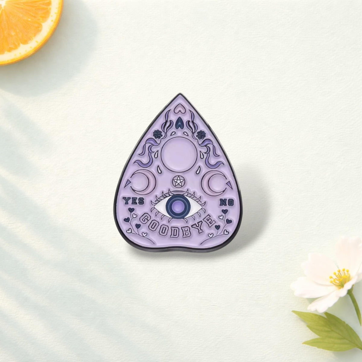 Purple Magic Butterfly Tarot Enamel Pin – Gothic Crystal Ball Brooch – Punk Lapel Badge for Backpack, Clothing & Collar Jewelry Gift