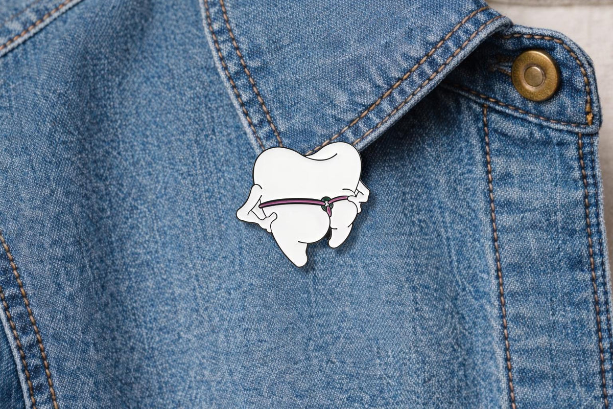 Teeth Dental Nurse Enamel Pins Original Gangsteeth Funny Tooth Stability Theme Lapel Brooch