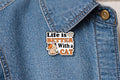 Life Is Better With Cats Enamel Pin Cute Cartoon Cat Brooch Lapel Backpack Badge Funny Jewelry Gift Cat Lover