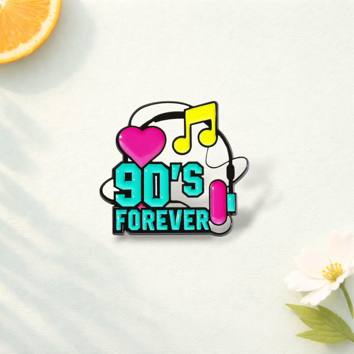 Retro 90s Style Enamel Pin Let Us Go Back Nostalgic Party Brooch Lapel Badge Jewelry Gift for Friends