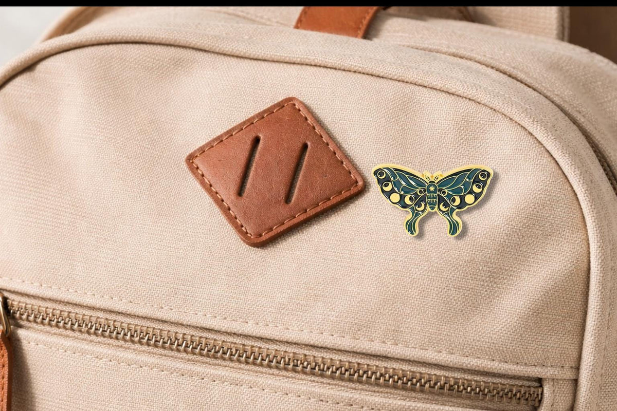 Cartoon Butterfly Metal Brooch Convallaria Rose Moon Witch Skeleton Colorful Insect Cute Butterfly Badge Punk Lapel Pin