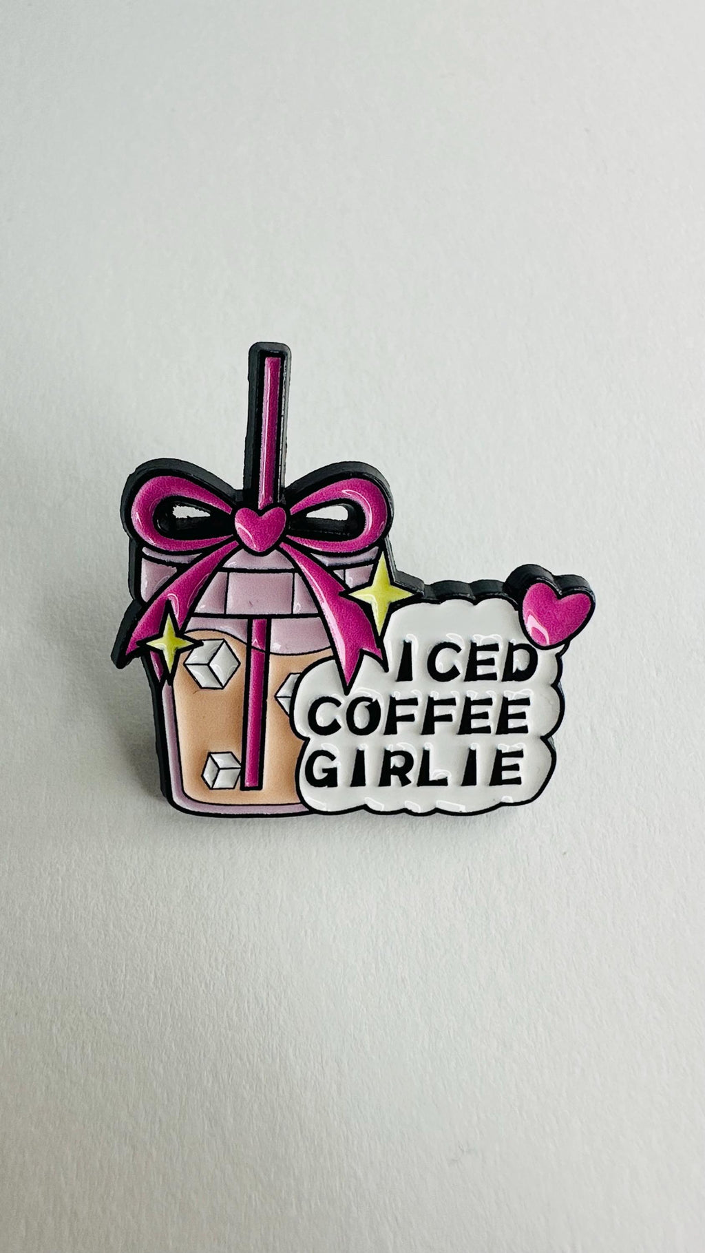 Cute Iced Coffee Enamel Pin Set Pink Girly Drink Brooch Kawaii Coffee Lover Gift Backpack Decoration Lapel Pin Jewelry