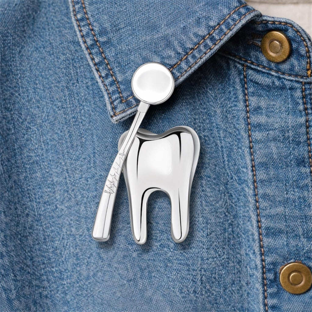 Nurse Stethoscope Tarot Card Enamel Pin , Tooth Shape Cute Medical Brooch Pin for Doctor Nurse Lapel Backpack Badge Pins Jewelry Gift
