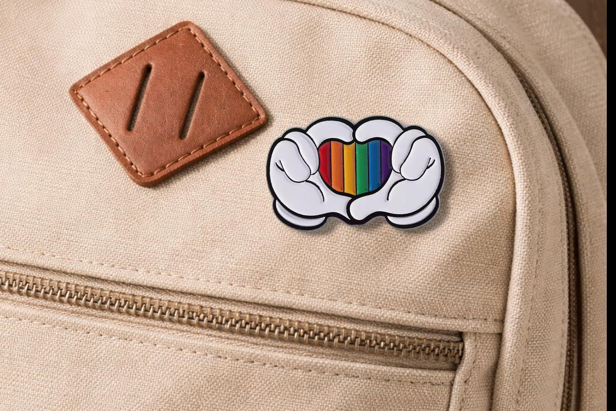 Rainbow Pride Cat Enamel Pin Jesus Loves Me Too Finger Heart Gesture Brooch Lapel Badge Jewelry Gift