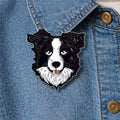 Border Collie dog Enamel Pin Cute Guard Dog Cartoon Animal Brooch Lapel Badge Jewelry Gifts