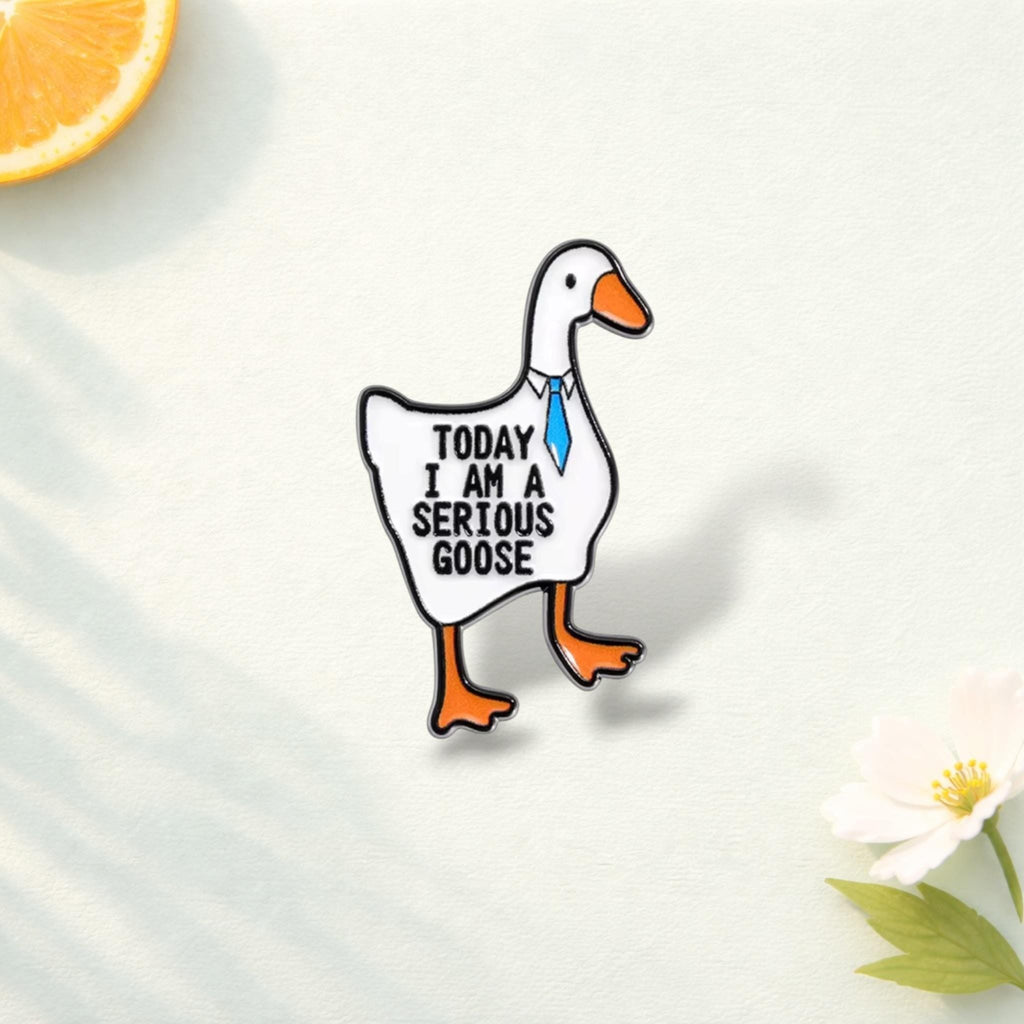 Cute Ducktor Goose Enamel Pin Cartoon Animal Doctor Brooch Funny Goose Lapel Badge Backpack Jewelry Gift for Friends