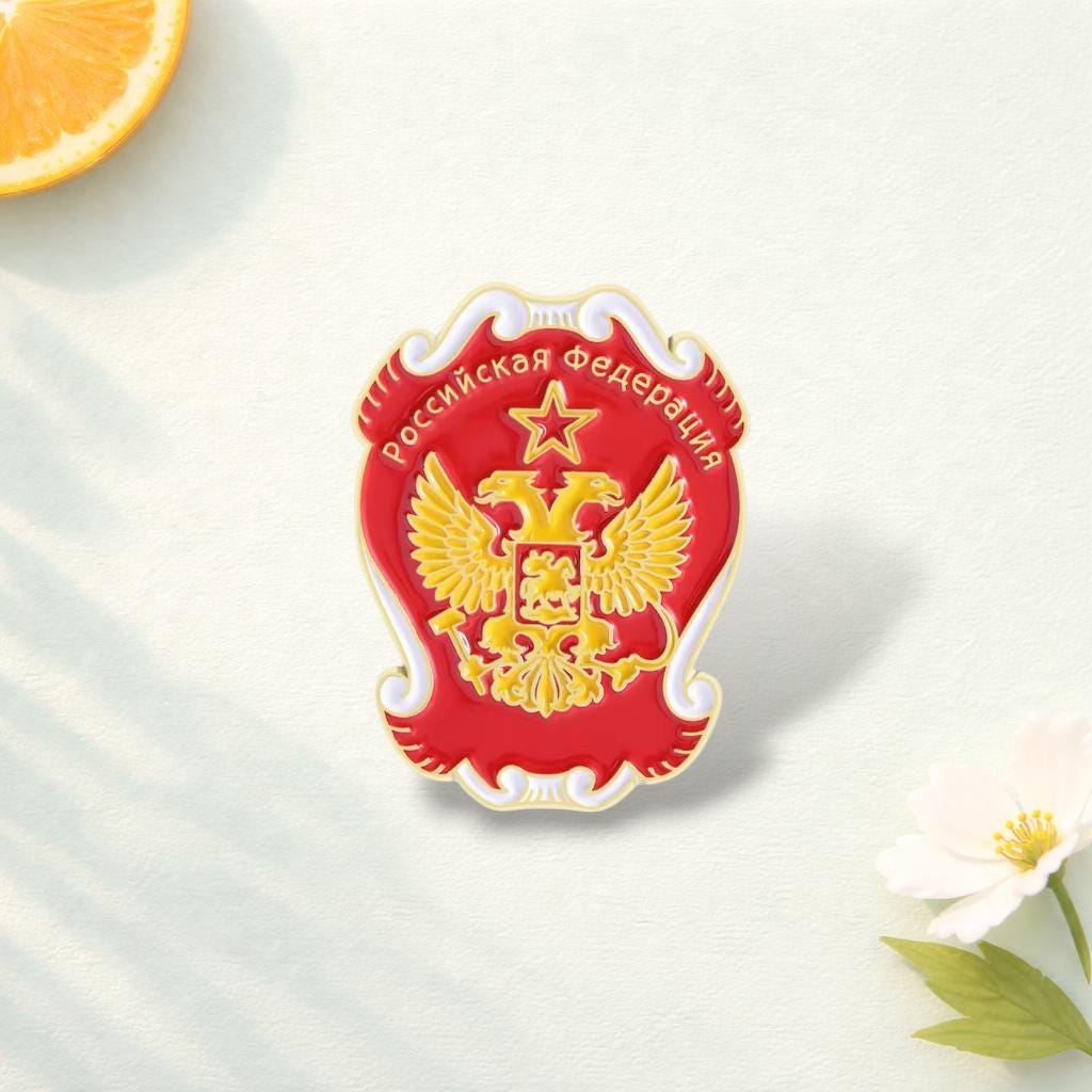 Russian Flag Enamel Pin Patriotic Theme White Blue Red Badge Lapel Brooch Jewelry Gift
