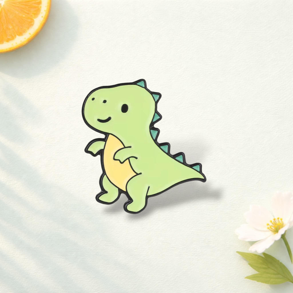 Cute Pastel Dinosaur Enamel Pin Set Kawaii Dino Brooch Cartoon Animal Badge Backpack Decoration Gift Lapel Pin Jewelry