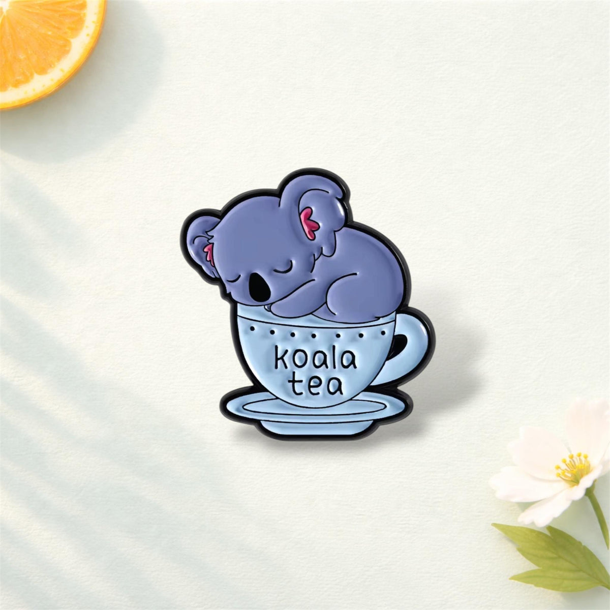 One Hundred Percent Certified Koala ty Pun Enamel Pins Cute Animal Koala Tea Brooch Lapel Badge Jewelry Gift