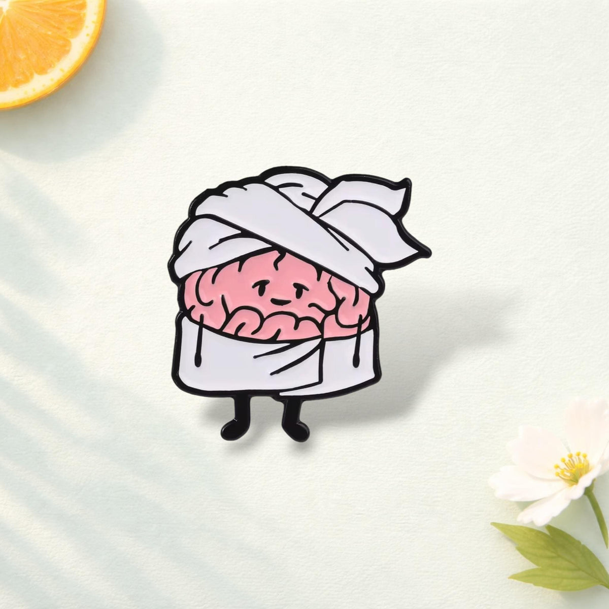 Brain Enamel Pin Set Funny Mental Health Badge Gym Fitness Brain Brooch Science Lover Gift Lapel Pin Creative Jewelry Backpack