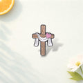 Vintage Jesus Cross Heart Enamel Pin – Christian Faith Brooch – Religious Lapel Badge Fashion Jewelry Gift