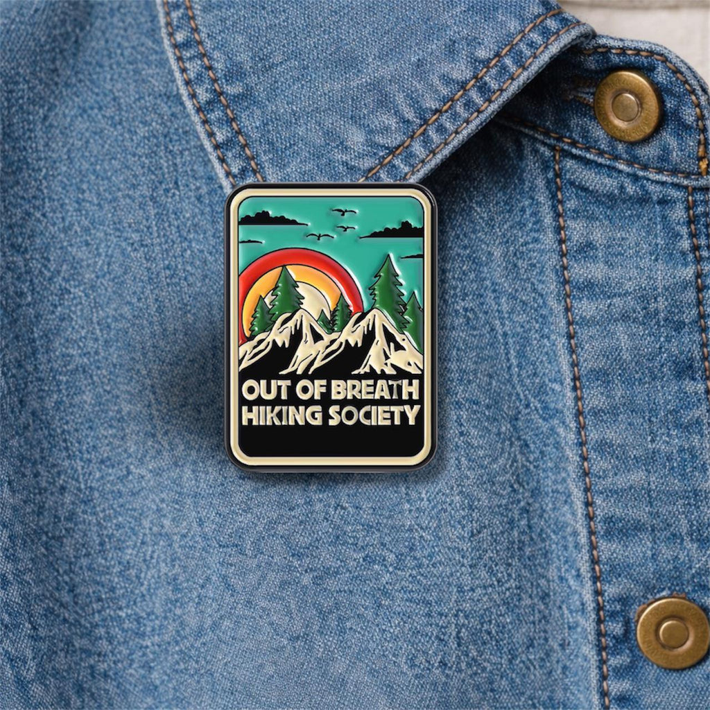 Hiking Adventure Enamel Pin Outdoor Travel Brooch Lapel Badge Motivational Quote Jewelry Gifts for Friends