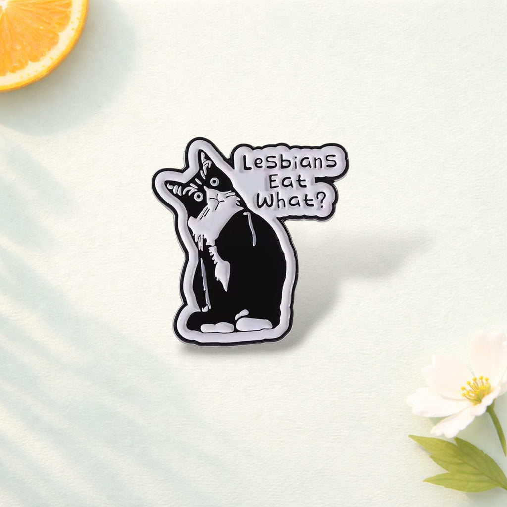Pew Pew Madafakas Enamel Pin Funny Cat Gun Joke Brooch Sarcastic Lapel Badge Jewelry Gift for Friends