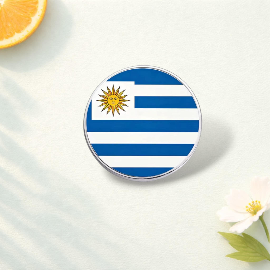 Flag Metal Pin Badge Round Lapel Pin Cartoon Inspirational Quote Animal Plant Figure Medical Badge Brooch Gift for Backpack Clothing