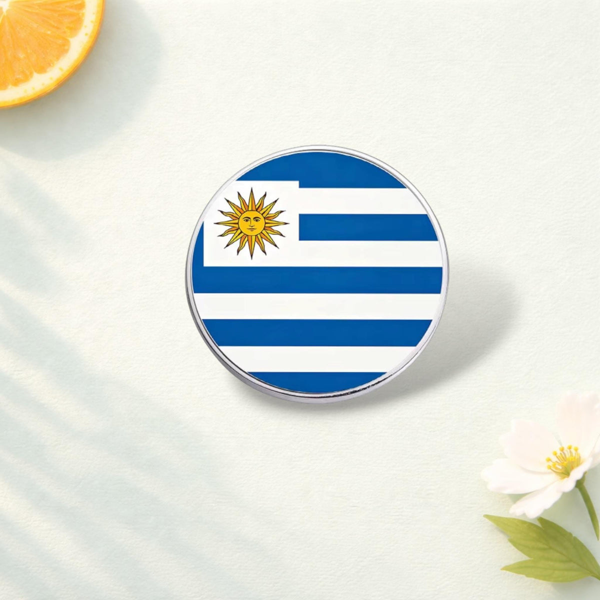 Flag Metal Pin Badge Round Lapel Pin Cartoon Inspirational Quote Animal Plant Figure Medical Badge Brooch Gift for Backpack Clothing