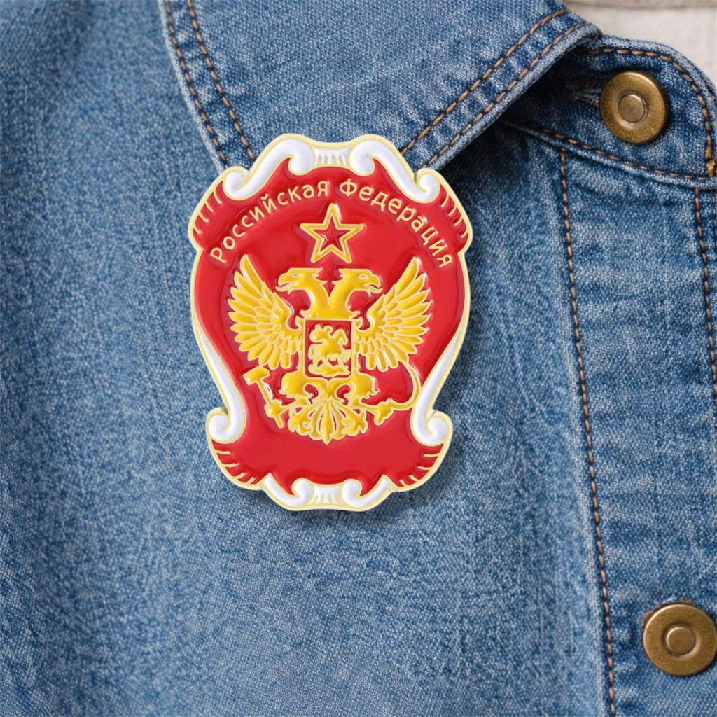 Russian Flag Enamel Pin Patriotic Theme White Blue Red Badge Lapel Brooch Jewelry Gift