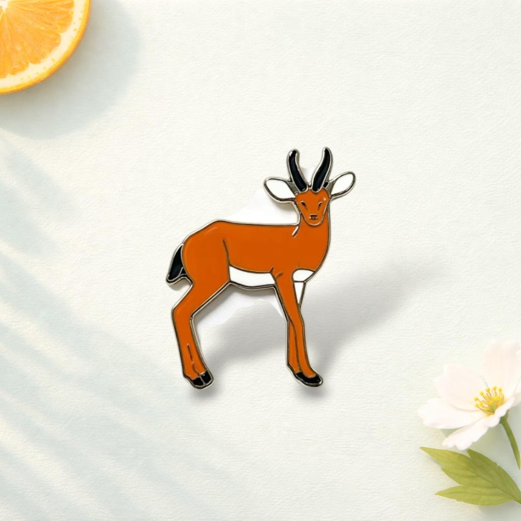 Antelope Enamel Pin Wildlife Animal Brooch Hard Enamel Lapel Pin Nature Jewelry Backpack Hat Clothing Gift