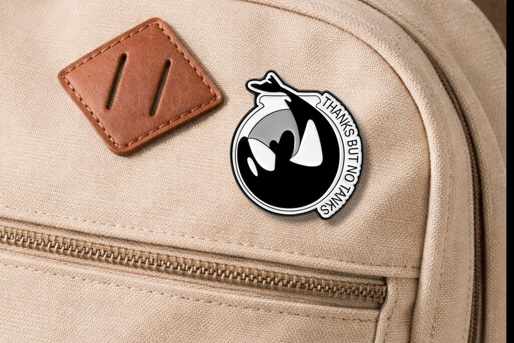 Cartoon Killer Whale Enamel Pins Orca Sunshine Coast Animal Design Lapel Brooch