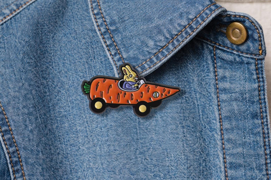 Cartoon Animated Movies Enamel Pin Lowly Worm Apple Car Hot Dog Car Magical Town Brooch Lapel Badge Jewelry Gift