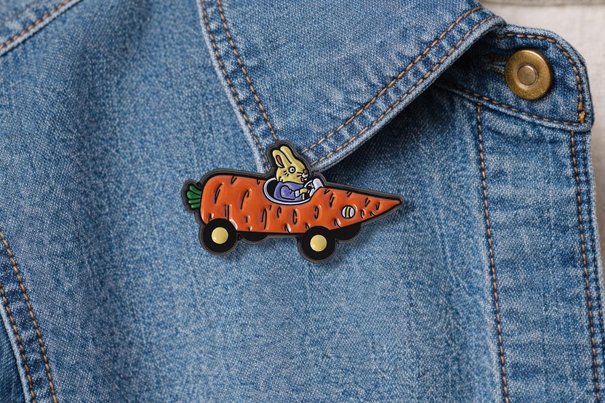 Cartoon Animated Movies Enamel Pin Lowly Worm Apple Car Hot Dog Car Magical Town Brooch Lapel Badge Jewelry Gift