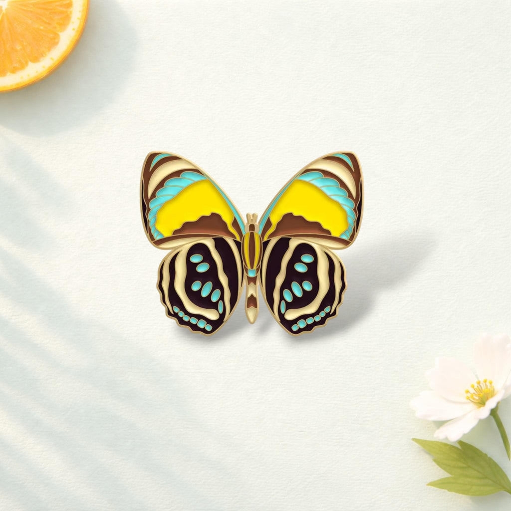 Colorful Butterfly Moth Enamel Pin Cartoon Insect Lepidoptera Brooch Specimen Lapel Badge Jewelry Gift for Friends
