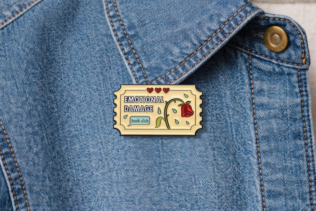 Stamp Bookmark Ticket Enamel Pin Cartoon Book Club Collection Brooch Backpack Collar Badge Lapel Jewelry Gift for Friend